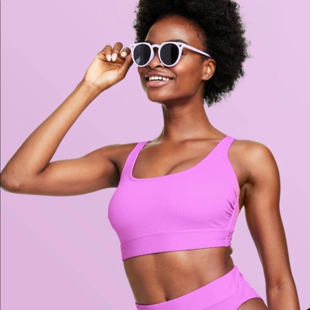 Stoney Clover Lane x Target Ribbed Bralette Purple Bikini
